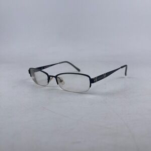Rampage R 123 Women Eyeglasses Frame Black Metal Rectangle Half Rim 50-17-135 mm